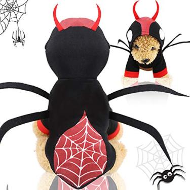 Imagem de YINGBO Moletom para animais de estimação, roupas de aranha com capuz, suéter de Halloween, moletom com capuz para filhotes de gato, besouro quente