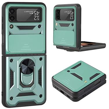 Imagem de Para Samsung Galaxy Z Flip 3 Capa Magnética Car Ring Armor Stand Holder Cases de telefone para Galaxy Z Flip 4 5G Cover, T4, Para Samsung Z Flip 3