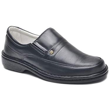 Imagem de Sapato Masculino Social Semi-Ortopedico Anti Estress Em Couro Dt Cla Cr-1003 (43, Preto)