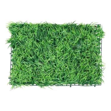 Imagem de Placa Jardim Vertical Capim Folhagem Artificial 60x40cm