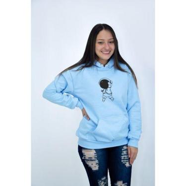 Imagem de Blusa Moletom Canguru Feminino Astronauta DBL-Feminino
