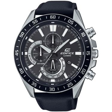 Imagem de Relógio CASIO EDIFICE masculino preto couro EFV-620L-1AVUDF