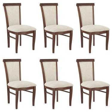 Imagem de Kit 6 Cadeiras De Madeira Maciça Para Sala De Jantar Mônaco M19 Imbuia