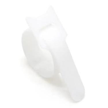 Imagem de 50x Presilha 15cm Fita Abraçadeira Preta Cabos Chicote Fios organizador de fios Fecho de contato (Branco)