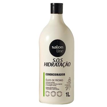 Imagem de Salon Line, Condicionador, SOS Hidratação, Óleo de Rícino, Vegano - Cabelos Lisos, Ondulados, Cacheados e Crespos, 1 L