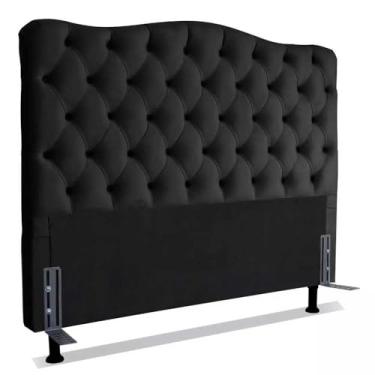 Imagem de Cabeceira Para Cama Box Solteiro 0,9 M Realeza (Suede Preto)