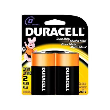 Imagem de Pilha Alcalina Grande Duracell D Cartela Com 2 Unidades