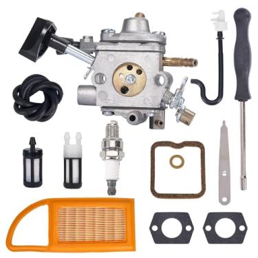 Imagem de Mikatesi Carburador C1Q-S183 BR600 para Stihl BR500 BR550 BR600 BR700 soprador de folhas de mochila substitui peças Zama 4282-120-0606 - com 4282 141 0300 kit de configuração de liberação de ventilação de tanque de filtro de ar