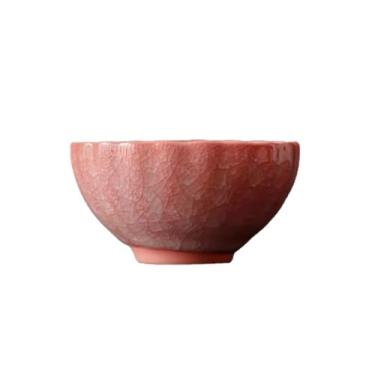 Imagem de PAYNAN Copo de degustação de chá de 100 ml de cristal rosa com esmalte rachado