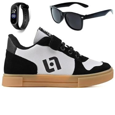 Imagem de Tenis Infantil Casual Sapatenis Meninos Meninas Street Calce Facil + Oculos Relogio