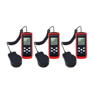 Imagem de Kit 3 Luxímetro Digital Intensidade Luz 200 A 200000 Lux 50 Leituras Fotocélula Hold Ld-400 Portátil Instrutherm Estojo