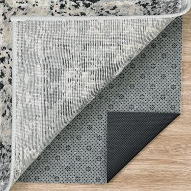 Imagem de LINLA Feltro de superfície dupla + tapete antiderrapante de borracha, 1,6 m x 2,5 m de espessura, almofada de suporte de amortecimento de aderência forte, antiderrapante de dupla face, seguro para