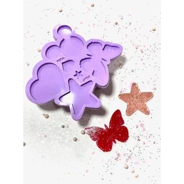 Imagem de Confeitaria dos Moldes, R225 Molde de silicone coração ratinho estrela borboleta resina