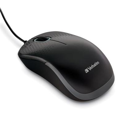 Imagem de Verbatim Mouse óptico com fio silencioso USB - mouse sem ruído e clique silencioso para computador para Mac e PC - Preto