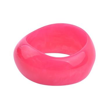 Imagem de Caiyao Pulseira de resina acrílica quadrada colorida pulseiras de casco de tartaruga placa de acetato pulseira vintage larga irregular de plástico geométrico para mulheres adolescentes joias, Medium, Resina, resina