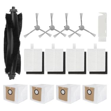 Imagem de Kit de acessórios de 13 peças para aspirador de pó robô série Eufy L50/L60 com estação autovazia, escova principal de peças de reposição, escovas laterais, filtros laváveis, sacos de poeira