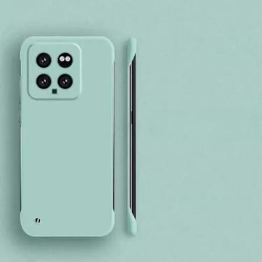 Imagem de Capa de telefone sem moldura para Xiaomi 14 13 12 12S 11T 11 10T 10 Pro Ultra 11 Lite Ultra Slim Hard PC Cases para Xiaomi 14 Pro Capa, azul claro, para mi 14