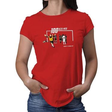 Imagem de Camiseta de Futebol Gol 100 do Mito Tricolor Feminina-Feminino