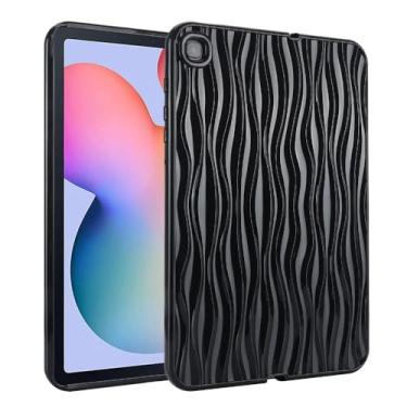 Imagem de Capa de tablet de luxo para Samsung Galaxy TAB A8 A7 S6 Lite resistente a quedas T220 T225 X200 P610 P615 silicone macio (preta, para TAB A8)