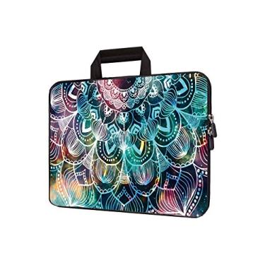 Imagem de Bolsa de transporte para laptop de 11,6" 12" 12" 12" 12,5" 12,5" capa para notebook Chromebook bolsa Ultrabook capa de neoprene adequada para Apple MacBook Air, Samsung, Google, Acer, HP, Dell, Lenovo Asus (Mandala)