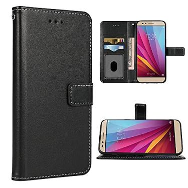 Imagem de FDCWTSH Compatível com Huawei Honor 5X Capa carteira alça de pulso cordão de couro capa flip suporte suporte acessórios de celular fólio capas de telefone para Hwauei Play 5X Huawei GR5 mulheres