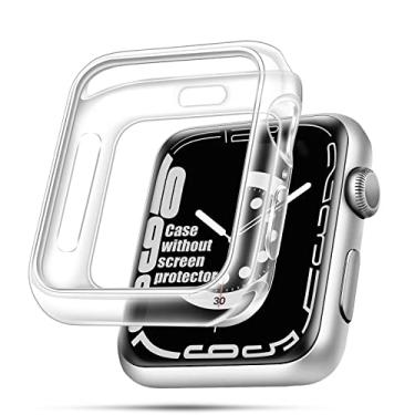 Imagem de top4cus Capa de 38 mm ecológica macia flexível TPU antiarranhões leve protetora 38 mm compatível com Apple Watch Series 11/10 Series 9/8/7 Series 6/SE/5/4 Series 3/2/1 - transparente