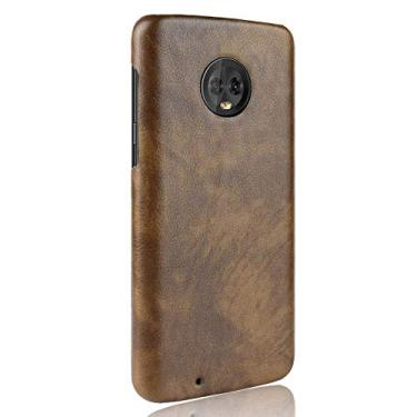 Imagem de Capa para Moto G6 Plus, capa de celular, proteção robusta 360° protege seu telefone capa de couro granulado para Moto G6 Plus