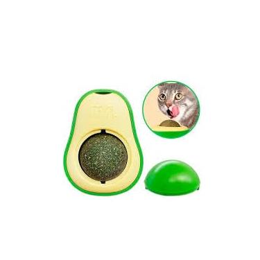 Imagem de Abacate De Brinquedo Para Gatos Com Catnip Erva Gato Natural Bola de Lamber