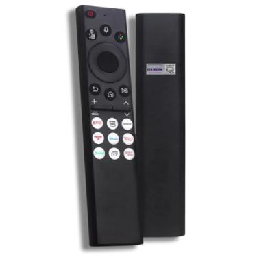 Imagem de Controle Remoto Compativel com Samsung TV Smart 4k com COMANDO DE VOZ e teclas especiais - Modelo Novo - Substitui modelo Original - com teclas de atalho e botões dedicados