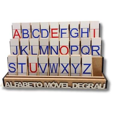 Imagem de Alfabeto Móvel Degrau Educativo Montessoriano Madeira 130 pc - Artesan