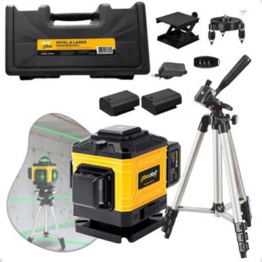 Imagem de Nível A Laser 360º Verde 12 Linhas 3d 3D Autonivelante Com Tripé Profi