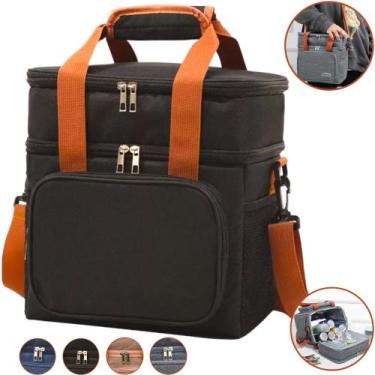 Imagem de Bolsa Térmica Feminina Masculina Porta Marmita Lanche Bebida Grande Ca