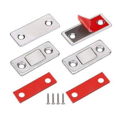 Imagem de Kit 4 Fecho Magnético Armário Gaveta Porta De Correr Imã - Importz