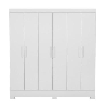 Imagem de Guarda Roupa Casal 6 Portas Prático Branco Baby Home-Demóbile
