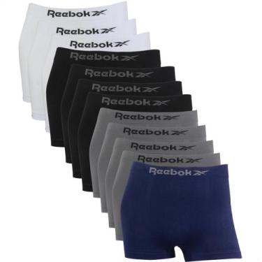 Imagem de Kit 12 Cuecas Boxer Masculina Reebok Classic Original Lisa, 3branco, 4