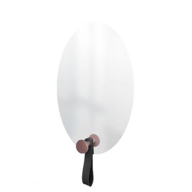 Imagem de Espelho Funcional Hook Rosa Com material sintético Preto 60 X 40 Cm Ov