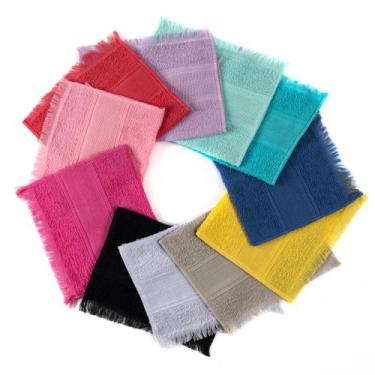 Imagem de Kit 5 Toalhas Social Toalha de Mão Boca Pano de Rosto Para Bordar Toal