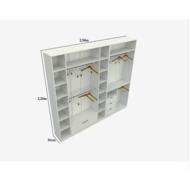 Imagem de Kit Closet Ou Loja Armário Colmeia Cabideiro M69 100% Mdf - VETORIAL M