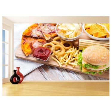 Imagem de Papel De Parede 3D Alimentos Lanches Artesanais 3,5M Al428 - Você Deco