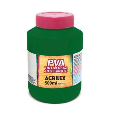 Imagem de Tinta Fosca Para Artesanato Pva 500ml 513 Verde Musgo - Acrilex