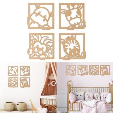 Imagem de Apliques Decorativos Quadrinhos Quarto Infantil Safari Baby - Artpical