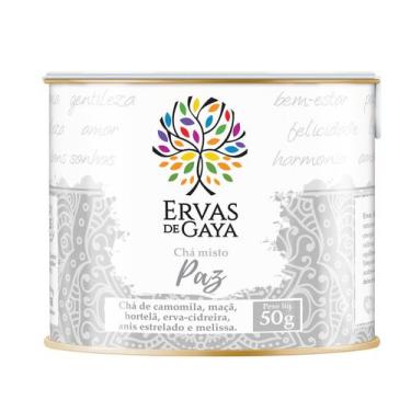 Imagem de Chá misto lata paz  50g - ERVAS DE GAYA