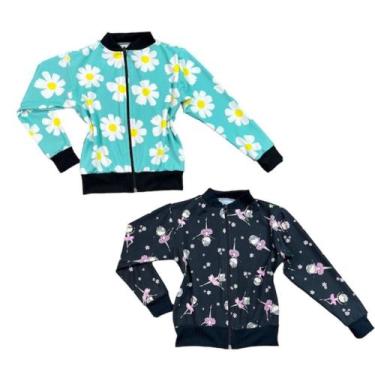 Imagem de Bomber Infantil Mini Blogueira Casaco Kit 2 Jaqueta Novidade - Ak Fash