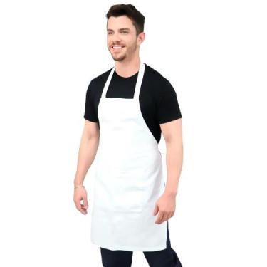 Imagem de Avental Oxford Cozinha com Bolso - DEMORGAN, Branco, UN