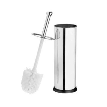 Imagem de Escova Sanitária Moderna Base Inox Banheiro Vaso Casa Multiuso Higieni