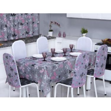 Imagem de Toalha de Mesa 4 Cadeiras 1,40 x 1,40 Mesa Posta Cozinha Sala de Janta
