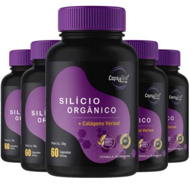 Imagem de Caps4skin - Silício Orgânico 80mg e 700mg de Colágeno Verisol, 5 Potes