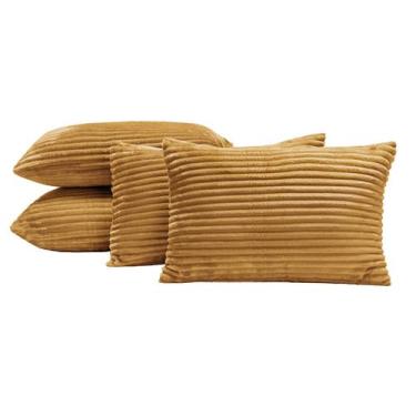 Imagem de Kit Almofadas Decorativas Velvet Soft 60cm 4Pçs Várias Cores Azul, Ver