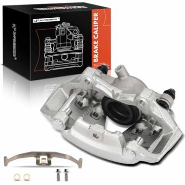 Imagem de A-Premium Conjunto de pinça de freio a disco com suporte compatível com Mercedes-Benz C350 09-14, E250 14-16, E350 10-16, E400 13-17, SLC300 16-, RWD - Lado do passageiro dianteiro