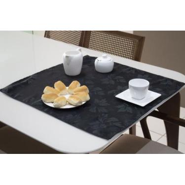 Imagem de Toalha de Chá Centro de Mesa Quadrada Jacquard Luxo 0,70x0,70 - Várias